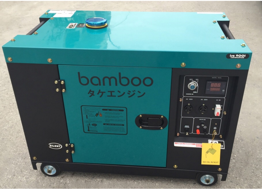 Máy phát điện Bamboo 6.5KW, chạy dầu, chống ồn